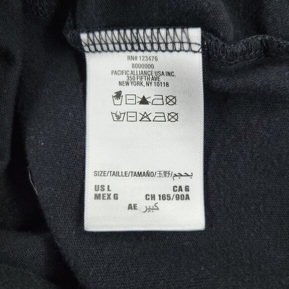 Juicy Couture Shirt Women Large Black Graphic Tee Crew Neck Short Sleeve Stretch - Picture 12 of 13